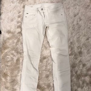 White G Star Mid Rise Skinny Jean